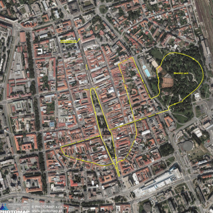 mapa hlavného behu