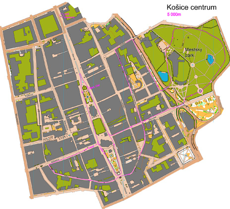 mapa hlavného behu